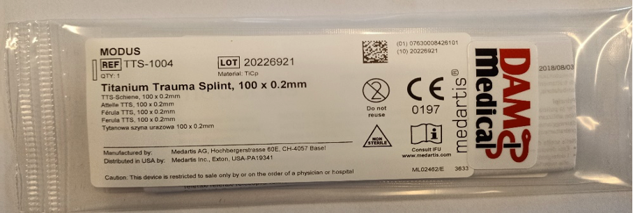 Trauma Splint 100x0.2mm